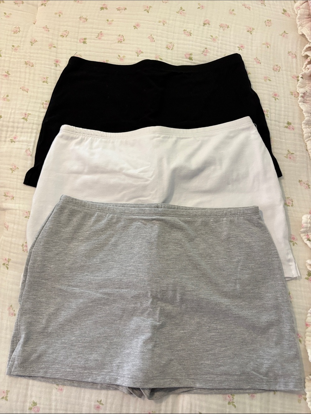 UO out from under mini skort- black, grey, white